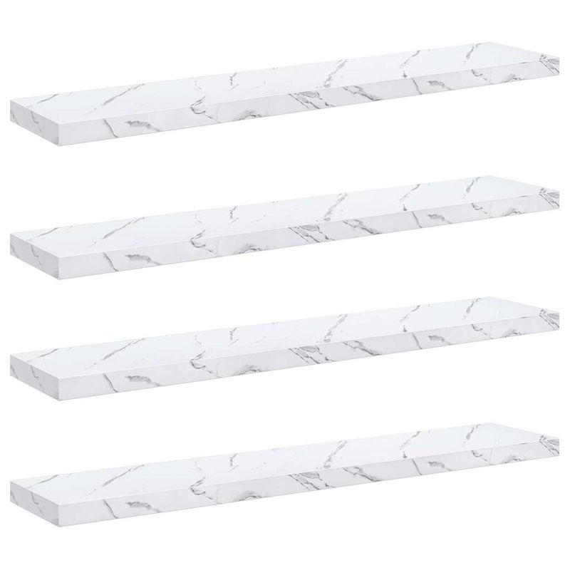 Casa si Gradina - Mobilier - Biblioteci si rafturi - Rafturi - Raft de perete Pe perete 4 pcs Marmura alba 120 x 23,5 x 4 cm - Infinity.ro