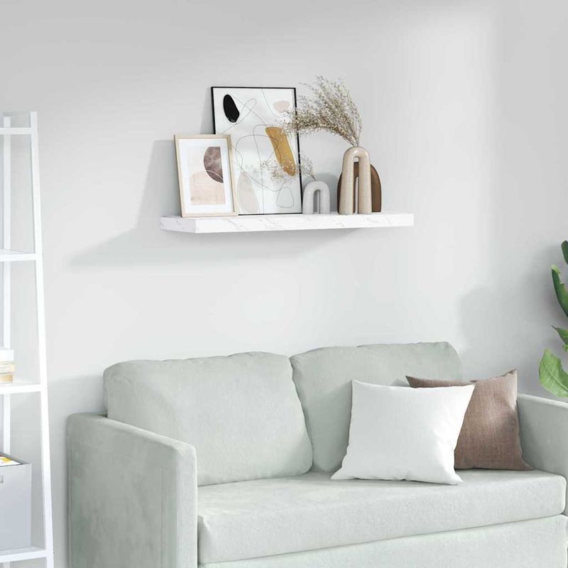Casa si Gradina - Mobilier - Biblioteci si rafturi - Rafturi - Raft de perete Marmura alba 80 x 23,5 x 4 cm Lemn compozit - Infinity.ro