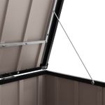 Casa si Gradina - Gradina si terasa - Casute de gradina - Cutie de depozitare pentru gradina Negru 214 x 82 x 132 cm Otel - Infinity.ro