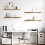 Casa si Gradina - Mobilier - Biblioteci si rafturi - Rafturi - Raft de perete cu raft 4 pcs Bej 100 x 9 x 3 cm Lemn compozit - Infinity.ro