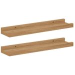 Casa si Gradina - Mobilier - Biblioteci si rafturi - Rafturi - Raft de perete cu raft 2 pcs Maro 40 x 9 x 3 cm Lemn compozit - Infinity.ro