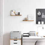 Casa si Gradina - Mobilier - Biblioteci si rafturi - Rafturi - Raft de perete cu raft 2 pcs Maro 40 x 9 x 3 cm Lemn compozit - Infinity.ro