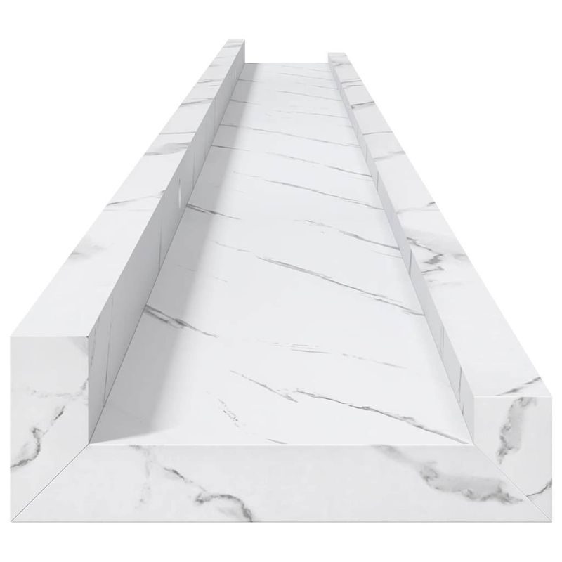 Casa si Gradina - Mobilier - Biblioteci si rafturi - Rafturi - Raft de perete 4 pcs Marmura alba 115 x 9 x 3 cm Lemn compozit - Infinity.ro
