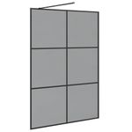 Casa si Gradina - Sanitare - Cazi si cabine de dus - Paravane si usi - Zid de dus walk-in Negru 140 x 195 cm sticla securizata - Infinity.ro