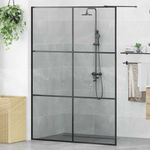 Casa si Gradina - Sanitare - Cazi si cabine de dus - Paravane si usi - Zid de dus walk-in Negru 140 x 195 cm sticla securizata - Infinity.ro