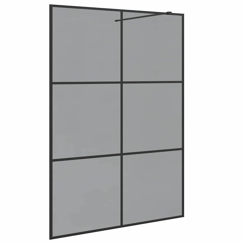 Casa si Gradina - Sanitare - Cazi si cabine de dus - Paravane si usi - Zid de dus walk-in Negru 140 x 195 cm sticla securizata - Infinity.ro