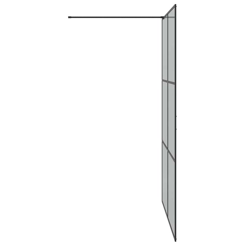 Casa si Gradina - Sanitare - Cazi si cabine de dus - Paravane si usi - Zid de dus walk-in Negru 140 x 195 cm sticla securizata - Infinity.ro