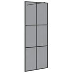 Casa si Gradina - Sanitare - Cazi si cabine de dus - Paravane si usi - Zid de dus walk-in Negru 80 x 195 cm sticla securizata - Infinity.ro