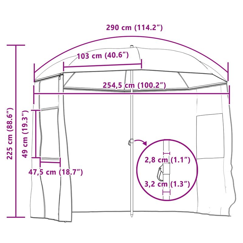 Casa si Gradina - Gradina si terasa - Umbrele si pavilioane - Umbrele - Umbrela pentru Pescuit Galben armata 300 x 240 cm - Infinity.ro