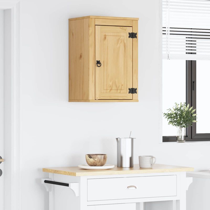 Casa si Gradina - Mobilier - Comode si corpuri - Corpuri bucatarie - Dulap cu raft cu usa Miere 60 x 32 x 40 cm Lemn de pin masiv - Infinity.ro