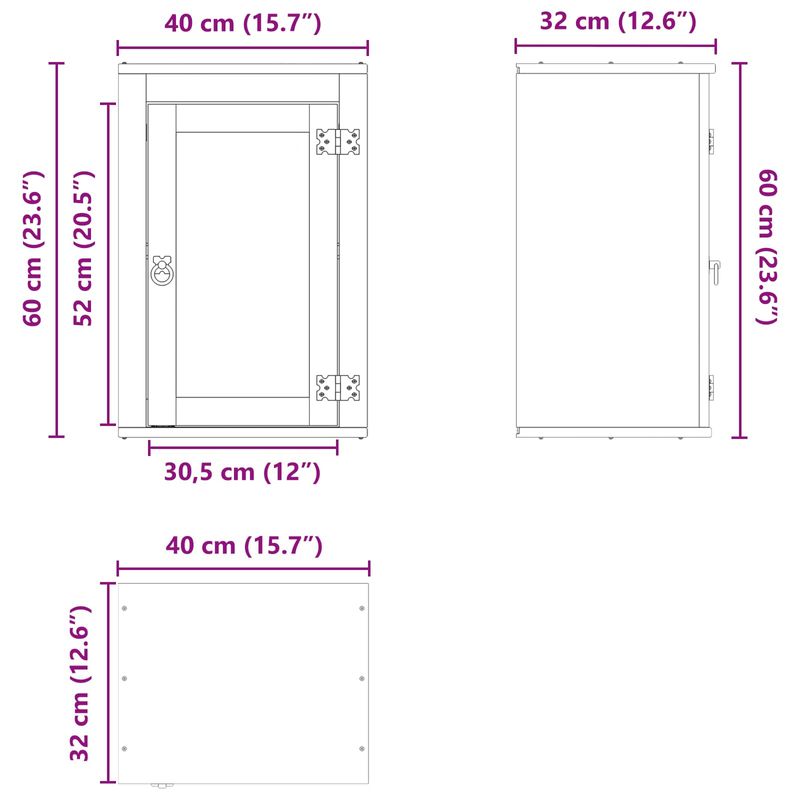 Casa si Gradina - Mobilier - Comode si corpuri - Corpuri bucatarie - Dulap cu raft cu usa Miere 60 x 32 x 40 cm Lemn de pin masiv - Infinity.ro
