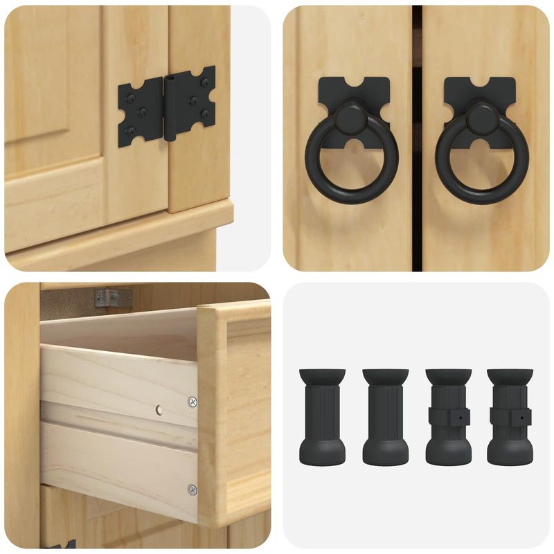 Casa si Gradina - Mobilier - Comode si corpuri - Corpuri bucatarie - Dulap cu sertar Miere 60 x 46 x 81,5 cm Lemn de pin masiv - Infinity.ro