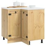 Casa si Gradina - Mobilier - Comode si corpuri - Corpuri bucatarie - Dulap cu raft cu usa Miere 60 x 32 x 40 cm Lemn de pin masiv - Infinity.ro
