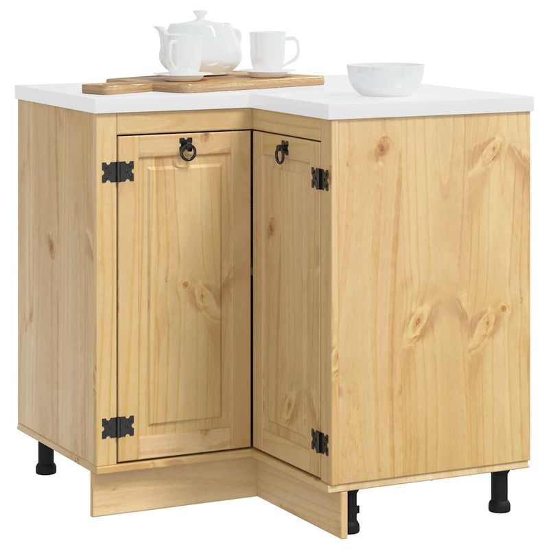 Casa si Gradina - Mobilier - Comode si corpuri - Corpuri bucatarie - Dulap cu raft cu usa Miere 60 x 32 x 40 cm Lemn de pin masiv - Infinity.ro