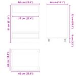 Casa si Gradina - Mobilier - Comode si corpuri - Corpuri bucatarie - Dulap cu depozitare Miere 60 x 46 x 81,5 cm Lemn de pin masiv - Infinity.ro