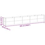 Casa si Gradina - Gradinarit si plante - Plante si ghivece - Ghivece si suporturi - Strat inaltat de gradina 485 x 50 x 68 cm Otel Galvanizat - Infinity.ro