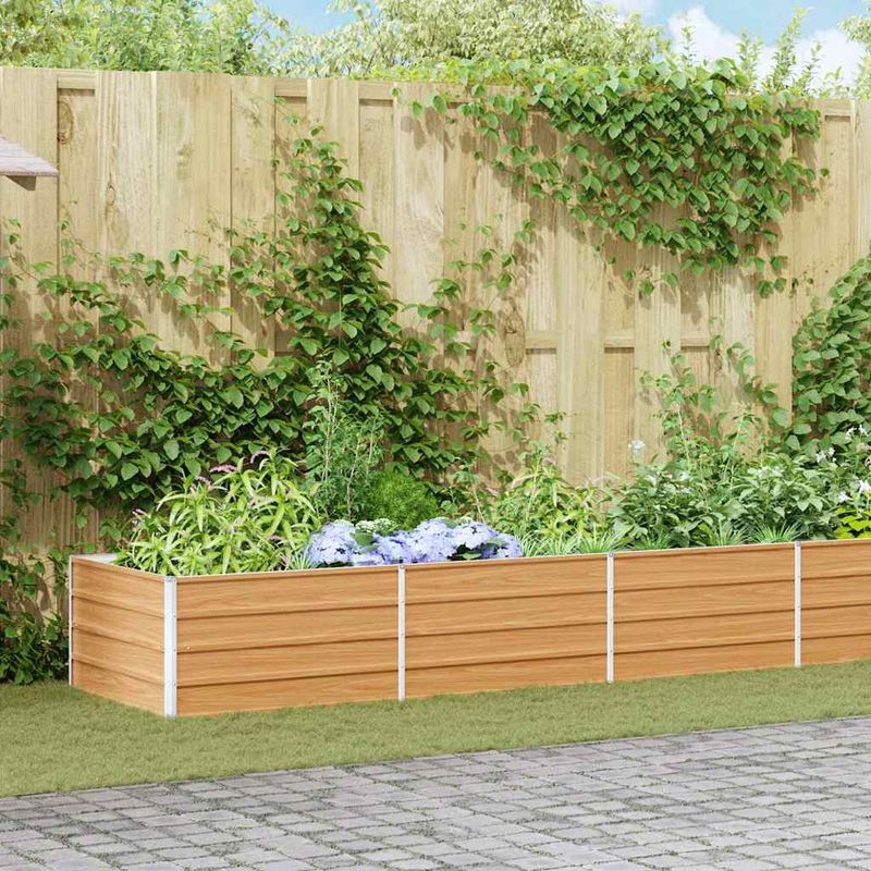 Casa si Gradina - Gradinarit si plante - Plante si ghivece - Ghivece si suporturi - Strat inaltat de gradina Maro deschis 480 x 80 x 45 cm - Infinity.ro