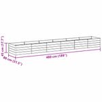 Casa si Gradina - Gradinarit si plante - Plante si ghivece - Ghivece si suporturi - Strat inaltat de gradina Maro deschis 480 x 80 x 45 cm - Infinity.ro