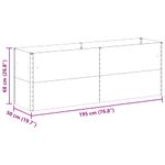 Casa si Gradina - Gradinarit si plante - Plante si ghivece - Ghivece si suporturi - Strat inaltat de gradina 195 x 50 x 68 cm Otel Galvanizat - Infinity.ro