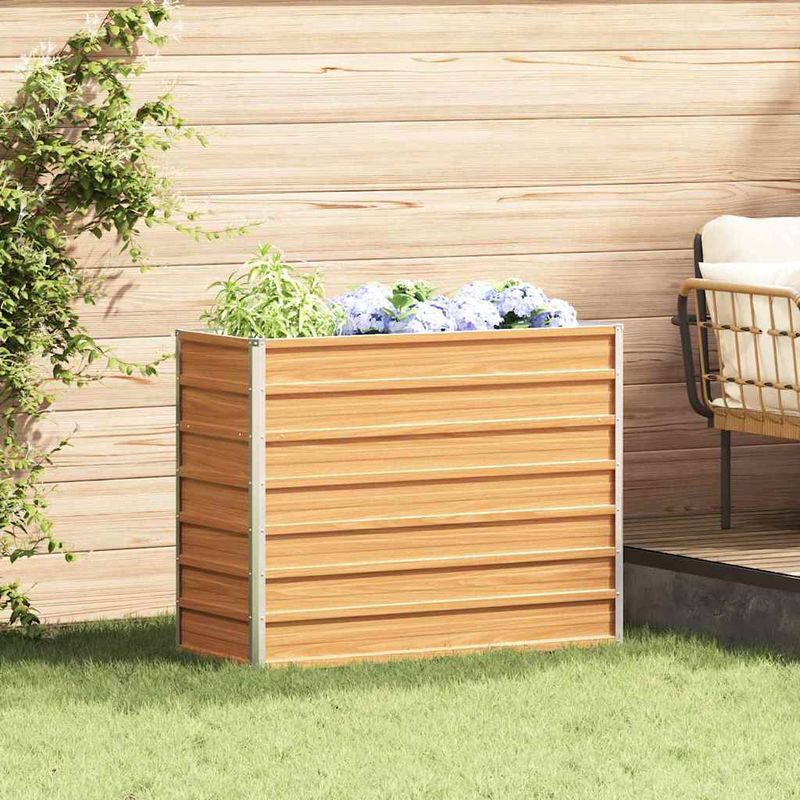 Casa si Gradina - Gradinarit si plante - Plante si ghivece - Ghivece si suporturi - Strat inaltat de gradina Maro deschis 100 x 40 x 77 cm - Infinity.ro