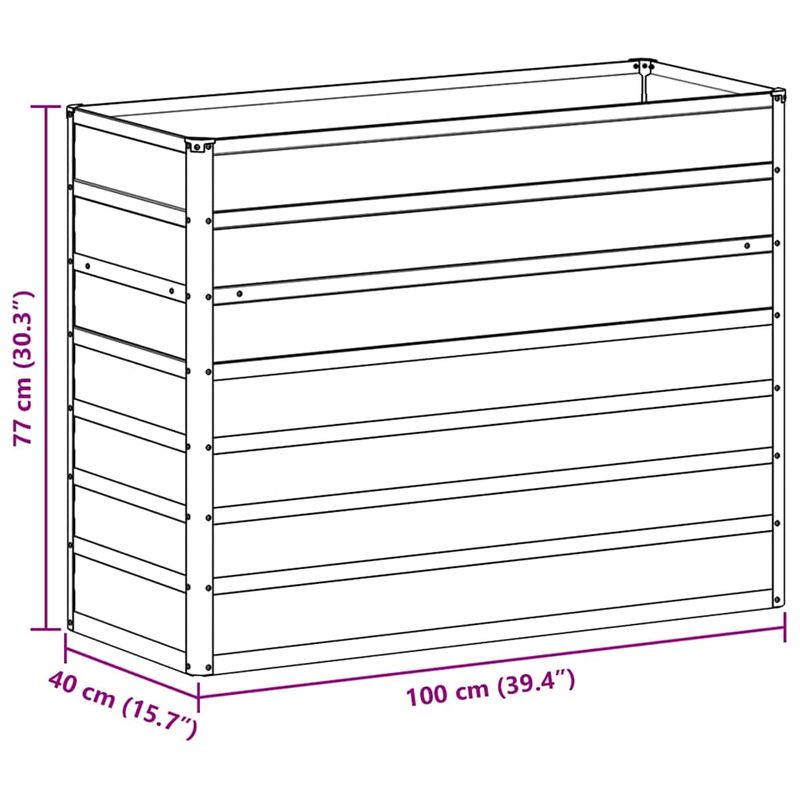 Casa si Gradina - Gradinarit si plante - Plante si ghivece - Ghivece si suporturi - Strat inaltat de gradina Maro deschis 100 x 40 x 77 cm - Infinity.ro
