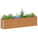 Casa si Gradina - Gradinarit si plante - Plante si ghivece - Ghivece si suporturi - Strat inaltat de gradina 290 x 50 x 68 cm Otel Galvanizat - Infinity.ro