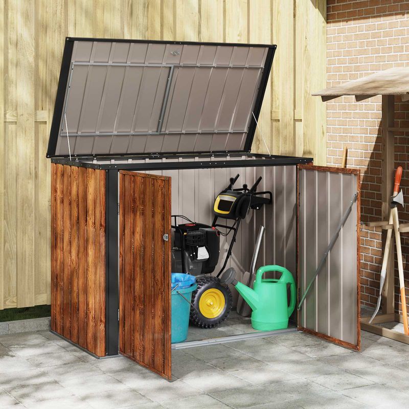 Casa si Gradina - Gradina si terasa - Casute de gradina - Cutie de depozitare pentru gradina Maro 151,5 x 82 x 110,5 cm - Infinity.ro