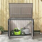 Casa si Gradina - Gradina si terasa - Casute de gradina - Cutie de depozitare pentru gradina Negru 151,5 x 107 x 100 cm - Infinity.ro