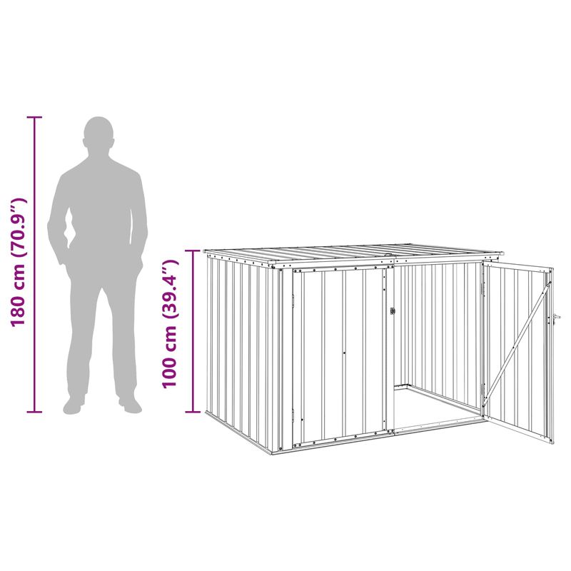 Casa si Gradina - Gradina si terasa - Casute de gradina - Cutie de depozitare pentru gradina Negru 151,5 x 107 x 100 cm - Infinity.ro