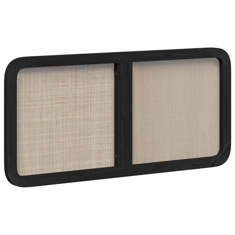 Casa si Gradina - Mobilier - Paturi si accesorii - Accesorii paturi - Tablie de pat cu aripioare maro inchis 183x16x118/128 cm textil - Infinity.ro