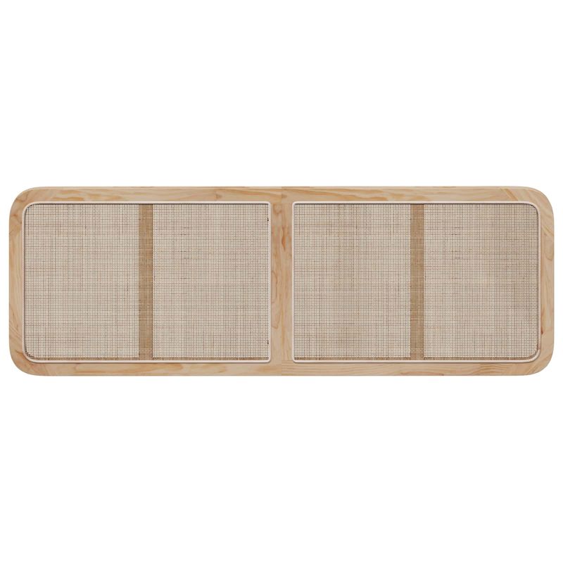 Casa si Gradina - Mobilier - Paturi si accesorii - Accesorii paturi - Tablie de pat cu aripioare maro inchis 163x16x118/128 cm textil - Infinity.ro