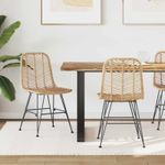 Casa si Gradina - Mobilier - Scaune si fotolii - Scaune - Scaun de sufragerie 2 pcs natural 44.5 x 55 x 85 cm - Infinity.ro