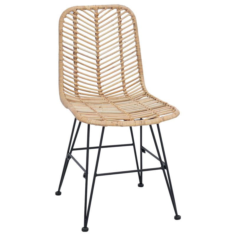 Casa si Gradina - Mobilier - Scaune si fotolii - Scaune - Scaun de sufragerie 2 pcs natural 44.5 x 55 x 85 cm - Infinity.ro