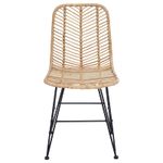 Casa si Gradina - Mobilier - Scaune si fotolii - Scaune - Scaun de sufragerie 2 pcs natural 44.5 x 55 x 85 cm - Infinity.ro