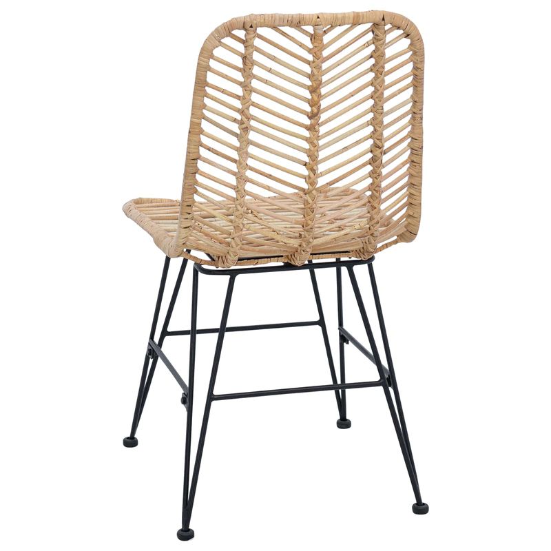 Casa si Gradina - Mobilier - Scaune si fotolii - Scaune - Scaun de sufragerie 2 pcs natural 44.5 x 55 x 85 cm - Infinity.ro