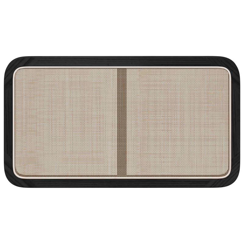 Casa si Gradina - Mobilier - Paturi si accesorii - Accesorii paturi - Tablie de pat cu aripioare maro inchis 163x23x118/128 cm textil - Infinity.ro