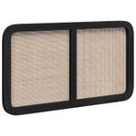 Casa si Gradina - Mobilier - Paturi si accesorii - Accesorii paturi - Tablie de pat cu aripioare maro inchis 163x23x118/128 cm textil - Infinity.ro