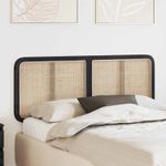 Casa si Gradina - Mobilier - Paturi si accesorii - Accesorii paturi - Tablie cap cu headboard Negru 140 x 55 x 3 cm Ratan - Infinity.ro