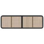 Casa si Gradina - Mobilier - Paturi si accesorii - Accesorii paturi - Tablie de pat cu aripioare maro inchis 183x16x118/128 cm textil - Infinity.ro