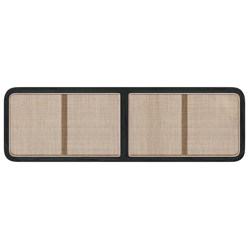 Casa si Gradina - Mobilier - Paturi si accesorii - Accesorii paturi - Tablie de pat cu aripioare maro inchis 183x16x118/128 cm textil - Infinity.ro