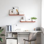 Casa si Gradina - Mobilier - Biblioteci si rafturi - Rafturi - Raft de perete 2 pcs Rosu 80 x 23,5 x 4 cm Lemn compozit - Infinity.ro
