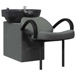 Casa si Gradina - Mobilier - Scaune si fotolii - Scaune - Scaun pentru sampon Manual Gri Inchis si Negru 63 x 141 x 92 cm - Infinity.ro