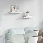 Casa si Gradina - Mobilier - Biblioteci si rafturi - Rafturi - Raft de perete Pe perete 2 pcs Marmura alba 50 x 23,5 x 4 cm - Infinity.ro