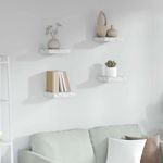 Casa si Gradina - Mobilier - Biblioteci si rafturi - Rafturi - Raft de perete Pe perete 4 pcs Marmura alba 23 x 23,5 x 4 cm - Infinity.ro