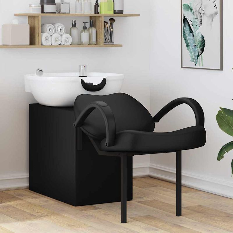 Casa si Gradina - Mobilier - Scaune si fotolii - Scaune - Scaun pentru sampon Manual Negru si Alb 63 x 141 x 92 cm PVC - Infinity.ro