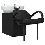 Casa si Gradina - Mobilier - Scaune si fotolii - Scaune - Scaun pentru sampon Manual Negru si Alb 63 x 141 x 92 cm PVC - Infinity.ro