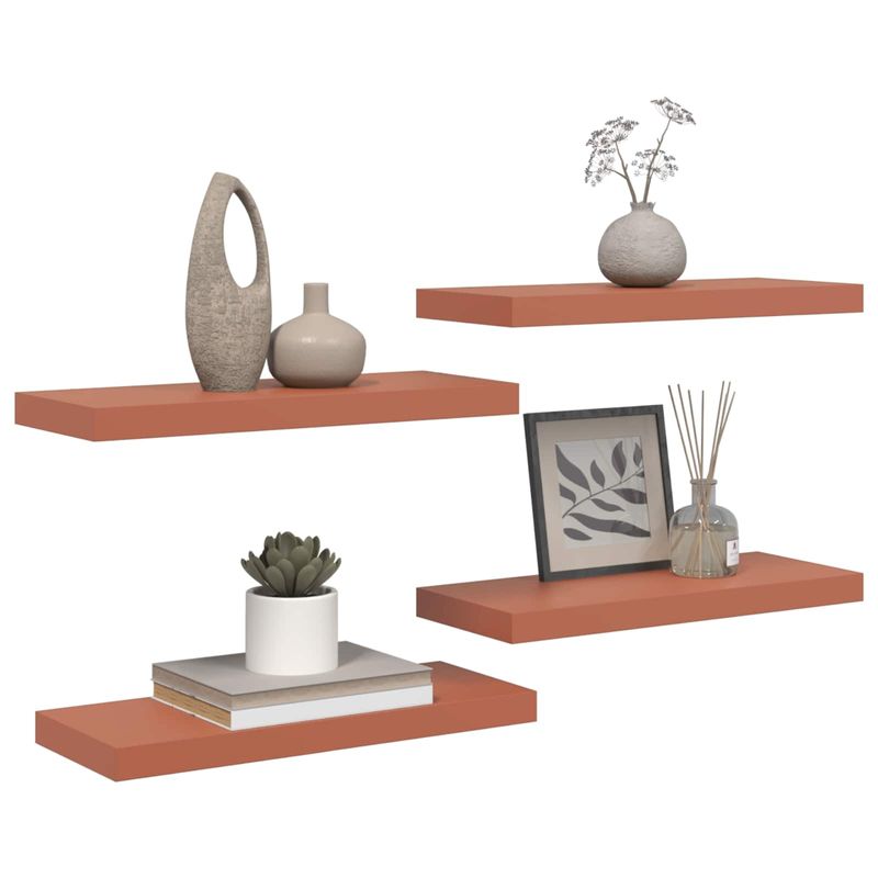 Casa si Gradina - Mobilier - Biblioteci si rafturi - Rafturi - Raft de perete 4 pcs Rosu 50 x 23 x 4 cm Lemn compozit - Infinity.ro