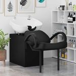 Casa si Gradina - Mobilier - Scaune si fotolii - Scaune - Scaun pentru sampon Manual Negru si Alb 63 x 141 x 92 cm PVC - Infinity.ro