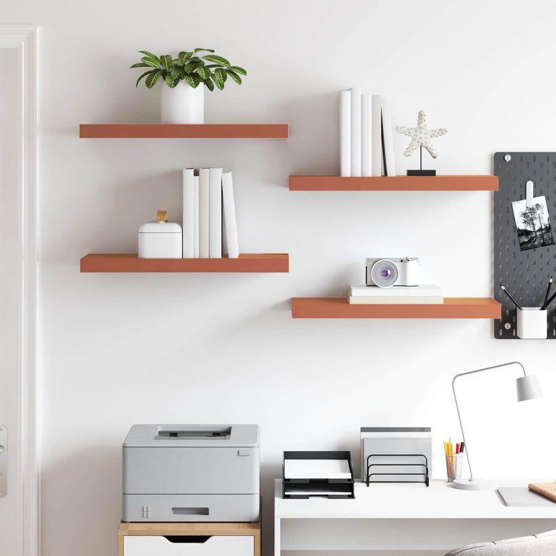 Casa si Gradina - Mobilier - Biblioteci si rafturi - Rafturi - Raft de perete 4 pcs Rosu 50 x 23 x 4 cm Lemn compozit - Infinity.ro