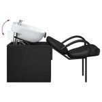 Casa si Gradina - Mobilier - Scaune si fotolii - Scaune - Scaun pentru sampon Manual Negru si Alb 63 x 141 x 92 cm PVC - Infinity.ro